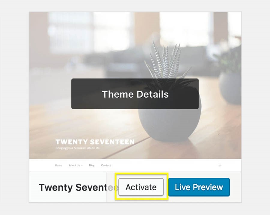 wordpress white page